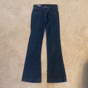 Citizens of humanity dark wash wide leg flare jeans